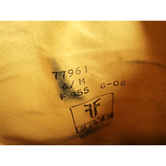 Frye Dark Brown Leather Buckle Pull-On Cowboy Boots, Size 6 (US) - Picture 7 of 9